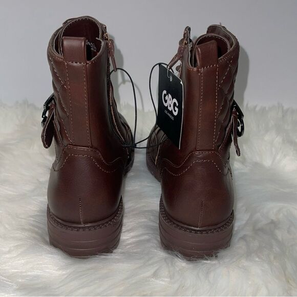 Guess GBC Los Angeles Women’s Ankle Combat Boots Lace Up Brown. Sz 7M. New - Picture 4 of 10